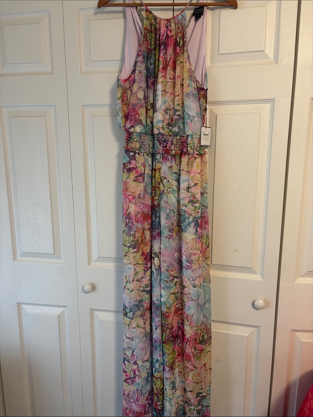 Laundry By Shelli Segal Multicolor Floral Halter Maxi Jumpsuit